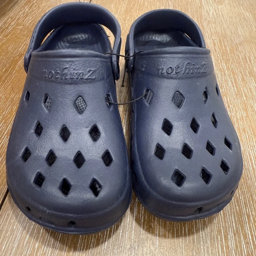 Nothinz‎ Kids Clogs Navy Blue Slip On Beach Pool Shoes Size J4 L6